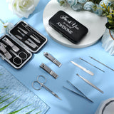 Therwen 24 Sets Mother's Day Gift Manicure Set Stainless Steel Nail Clippers 8 in 1 Grooming Nail Kit Employee Appreciation Gift Professional Pedicure Tool for Women Coworker Personal Care(Black)