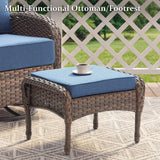 Outdoor Swivel Rocking Chair Patio Set (5-Piece), High-Back