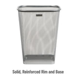 Mind Reader Mesh Trash Can, Square Wastebasket for Office or Home, 5 Gallon Capacity, Metal Mesh, Set of 2, Silver