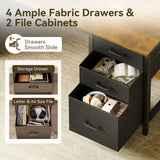 ODK 63 inch Computer Desk with File Drawers Cabinet, Modern Office Desk with Large Storage for Home Office