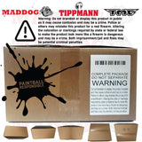 Maddog Tippmann TMC MAGFED Paintball Gun Marker & Accessory Starter Package | Silver Kit - Marker, 48ci/3000psi Compressed Air Tank, Mask, Hopper, Pods, & Harness - Tan/Black