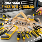 DOWELL 299-Piece Professional Hand Tool Set, Ultimate Drawer Toolbox with Sockets, Pliers, Hex Keys, Screwdrivers for Home, Auto Repair, Workshop & Emergency DIY