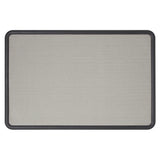 Quartet 7694G Contour Fabric Bulletin Board, 48 x 36, Gray Surface, Black Plastic Frame