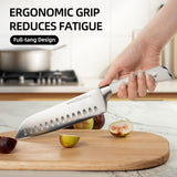 Knife Set Premium, Japanese 15 Pcs High Carbon Stainless Steel Kitchen Knife Block Set with Sharpener, Razor Sharp Knives Set for Kitchen