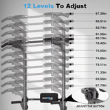 BARWING Pull Up Bar Station,Power Tower,Dip Station with 3D Backrest,Multi-Function Strength Training Stand Rack,Adjustable Height Dip Bars for Home Gym Strength Training Fitness Equipment（Full Black）