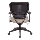 Space Seating 55 Series Air Grid Back Adjustable Manager's Task Chair with Built-in Lumbar Support and Angled Arms, Antimicrobial Dillon Stratus Faux Leather