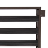 Seville Classics Sturdy Freestanding Storage Shelf for Bedroom, Closet, Entryway, Dorm Room Organizer Stackable Durable Metal Shoe Rack Espresso Slat, 3-Tier (NEW MODEL)