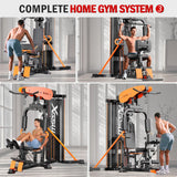 XGSW Multi-Function Home Gym Workout Station, Featuring a Pulley System, arm Trainer, and Leg Trainer for Full-Body Workouts. (L03-1 Single-Person Training Station)