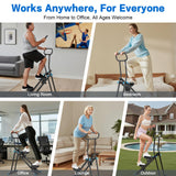 HXD-ERGO Stair Stepper for Home, 6 Adjustable Resistance Vertical Climber Cardio Exercise Machine, Folding Stair Climber for Full Body Workout with Adjustable Handlebar