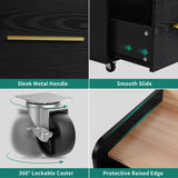 YITAHOME File Cabinet with Charging Station, Printer Table Cabinet for Home Office, Black