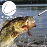SAN Like Telescopic Fishing Gaff,Aluminum/Fiberglass Pole with Nonslip Rubber Handle,Stainless Steel Hook with M8 Screw, Fish Gaff Can Float When Extending - Good for Freshwater and Saltwater Fishing