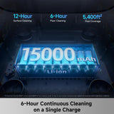 Mova Rover X10 Cordless Robotic Pool Cleaner, 7-in-1 Cleaning, AquaScan LDS Mapping & Precise PoolNavi, Smart Surface Parking, 10,000 GPH Suction, EdgeDrive Brush, Skimmer with Real-time App Control
