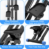 Borcolo Stair Stepper for Home, 265lbs Vertical Climber Machine for Full-Body Exercise, Stair Stepper with Resistance, Home-Upgrade Climber Equipment with Adjustable Handlebar for Women Men, Black