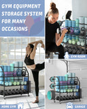 Staransun Staransun Weight Rack for Dumbbells - Widened Home Gym Storage Rack - Dumbbell Rack with 4 Flexible Wheels and Unique Storage on Both Sides Staransun