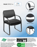 Boss Office Products Fabric Guest Chair in Black (B9521-BK)