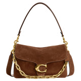 Coach Suede Chain Tabby Shoulder Bag with Chain