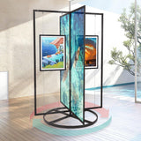 Movable Folding Display Rack,Portable Art Display Stand 60x160cm - Lightweight Freestanding Easel for Calligraphy