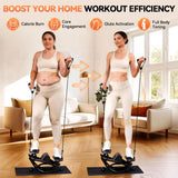 Rock Stepper - Steppers for Exercise at Home, Portable Stepper Side to Side with Digital Display & Resistance Bands, 330 LBS Capacity Full Body Workout Low-Impact Knee-Friendly 3D Stair Stepper