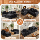 Vellorise 106" Cloud Modular Sectional Sofa with Detachable Seat Cushion