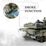 KAIM 1/24 RC Tank,Remote Control Tank for Boys with Smoke, Lights & Sounds,2.4GHz Ger Leopard II Army Model,Military Toys Gift for Kids Ages 6+