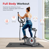 Sunny Health & Fitness Essential Smart 2-in-1 Cross Trainer Elliptical Bike, Magnetic Training Machine for Adult/Seniors Home Gym Cardio Exercises, Free SunnyFit App Bluetooth Connection - SF-E322004 Sunny Health & Fitness