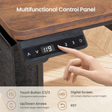 SEDETA L Shaped Electric Standing Desk with File Cabinet, 63 x 53'' Height Adjustable Home Office Computer Desk