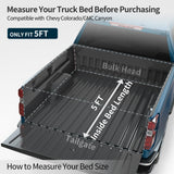 OEDRO Hard Tri-Fold Tonneau Cover for 2015-2026 Chevy Colorado/Canyon 5.2ft
