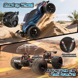 DEERC 9308E 1:16 Fast RC Cars for Boys Age 8-12 RC Monster Truck 40 KPH,All Terrain 4WD High Speed Dinosaur Truck 2 Car Shell,2.4Ghz Off-Road Remote Control Cars with 2 Batteries, Toy Gift for Kids