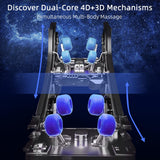 Alfine Genuine Leather 4D x 3D Massage Chair – Dual Mechanism Full Body Recliner with Flexible 172°SL Track，Smart Health Detection, OTA Cloud Upgrade, APP & AI Voice Control, 20+5 Custom Programs