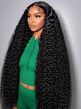 Juvid Burmese Curly Wig Human Hair 250% Density Glueless Drawstring 32 Inch