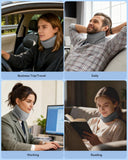BETOVIN Heated Neck Brace Cervical Collar - Neck Support Brace with Heating Pad, Soft Foam Wraps Keep Vertebrae Stable and Aligned for Relief of Cervical Spine Pressure for Women & Men (L Size) Grey