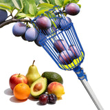 ELNDUXG Fruit Picker Upgraded Round Claws Can Reduce Fruit Damage Lengths from 5 to 13 Feet Fruit Picker Pole with Basket Adjustable Suitable for Cherry Lemon Pear Mango Trees and More (95inch)