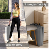 BalanceFrom Three Fold Folding Exercise Mat with Carrying Handles for MMA, Gymnastics and Home Gym Protective Flooring, 2-Inch Thick, Gray BalanceFrom