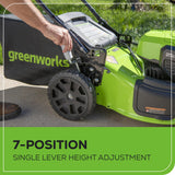 Greenworks 48V (2 x 24V) 20" Brushless Cordless (Push) Lawn Mower (LED Headlight), (2) 4.0Ah Batteries and Dual Port Rapid