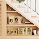 decorUhome Gold Triple 4x4 Picture Frame Vertical, MDGD08