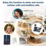 41 Super Long Range 4-Handset DECT 6.0 Cordless Phone for Home with Answering Machine, 2300 ft Range VTech