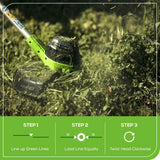 Greenworks 40V Cordless String Trimmer + Leaf Blower Combo Kit, 2.0Ah Battery and Charger Included