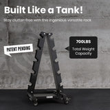 LIONSCOOL Premium Steel Dumbbell Rack Only, with Side Racks Not Fit for Neoprene/Vinyl Coated Dumbbells (Large, 700 LBS)