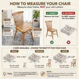 Chair Cushions for Dining Chairs Set of 4,3.5" Thick Kitchen Table Chair Pads with Ties,Non Slip Backing and Covers