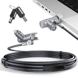 AboveTEK Laptop Locking Cable for MacBook Pro 14/16 (2021–2024), Anti-Theft Keyed Laptop Security Lock, 6.56ft Cut-Resistant Steel Computer Lock Cable, Rotatable & Portable Design