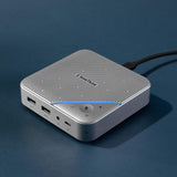 Speakerphone Hub | Portable Audio Docking Station with 360° Sound Input and Smart Noise Cancellation | Conference Speaker and Microphone SideTrak