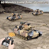 Supdex 1:18 RC Tank, 2.4Ghz US M60 Remote Control Tank Model Toys, Battle Army Toy with Recoil Smoke, Sound and Lights, Military RC Vehicle for Adults and Kids That Shoots BBS