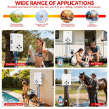 Tankless Water Heater Propane,2.11GPM 8L Outdoor Portable Water Heater,with 2 GPM Water Pump, with Digital Display Multi-Protection for Camping Trips Boat Cabins