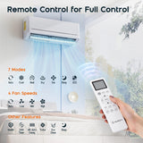Albott Mini Split Air Conditioner and Heater, 12,000 BTU, SEER2 18, 115V Inverter Energy-Efficient AC with Self-Cleaning, Remote and APP Control, Easy Installation, Cools up to 750 Sq.Ft.