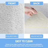 Hargiis Non-Slip Bathtub Mat, Anti Slip Shower Mat, Fast Drying Bathtub Mats, Foot Scrubber Mat, Anti Slip Mat for Tub, Floor, Bathroom, Kitchen, Home, Hotel (White 32"×17")