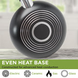 Easy Clean Ceramic Nonstick Cookware Set, Dishwasher Safe Kitchen Pots and Pans Set | 26-Piece, Black Ecolution