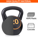 F2C Kettlebell Sets 4 Piece Strength Training KettleBells Weight Set 5lb, 10lb, 15lb, 20lb HDPE Coated Concrete Kettle bell Core Training or Women & Men for Full Body Workout & Exercise Fitness F2C