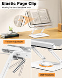 BYMECOST Acrylic Book Stand for Reading, Adjustable Book Holder,Black