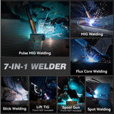 ARCCAPTAIN Pulse MIG Welder 200A Aluminum Welding Machine 110V 220V MIG200P