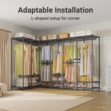 VIPEK V70 Extra Large Clothes Rack Heavy Duty Garment Rack, Freestanding Wardrobe Metal Closet for Hanging Clothes, Bedroom Organizer and Storage, Max Load 1670lbs, Black